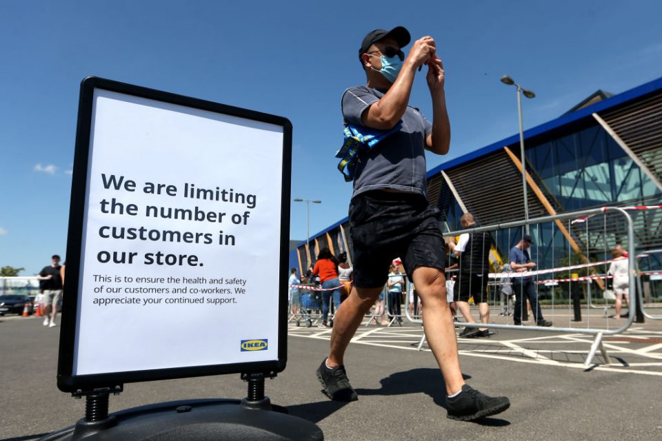 People have been queuing across the UK to get into Ikea and take children back to school as the government loosened more restrictions implemented due to the coronavirus crisis.