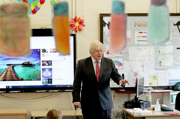 Boris Johnson Visits a Primary School As The Government Announces &pound;1 Billion Pupil Catch Up Plan