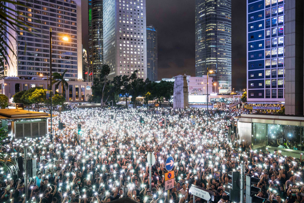 Hong Kong protesters in 2019 rallied around the slogan now being ruled illegal under a new Chinese security law