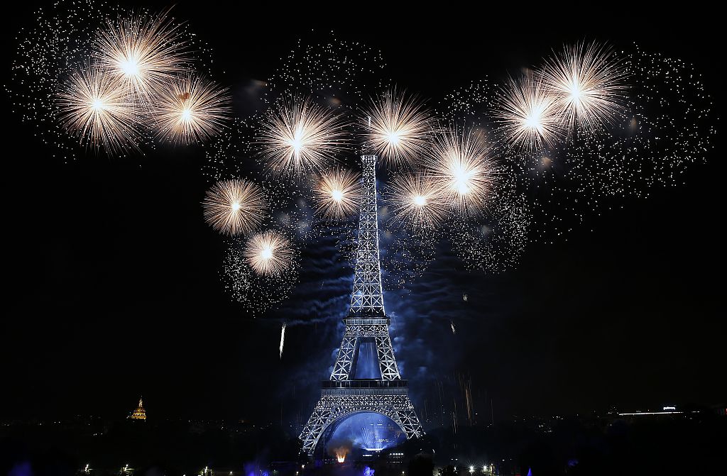 2016 Bastille Day Fireworks At Eiffel Tower In Paris