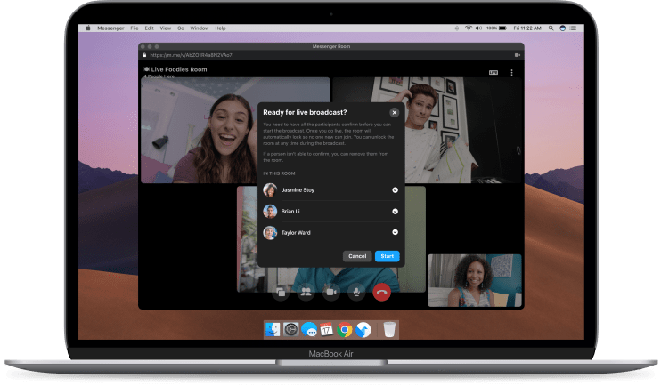 facebook live messenger rooms