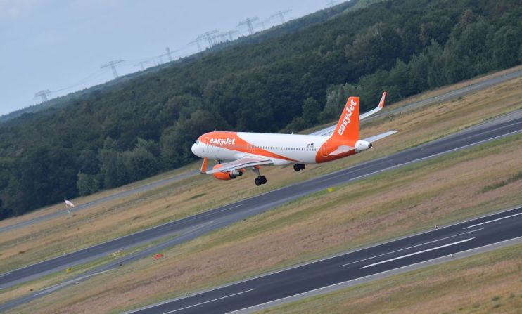 Shares in low cost carrier Easyjet fell 5.5 per cent this morning as the government announced travellers from France would have to quarantine on return to the UK.