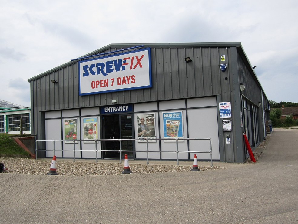 Screwfix is owned by Kingfisher, which is also the parent company of DIY retailer B&Q