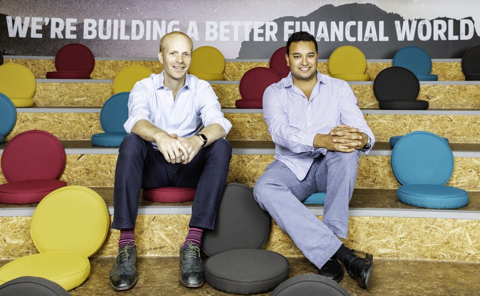 Funding Circle co-founders James Meekings (L) and Samir Desai 