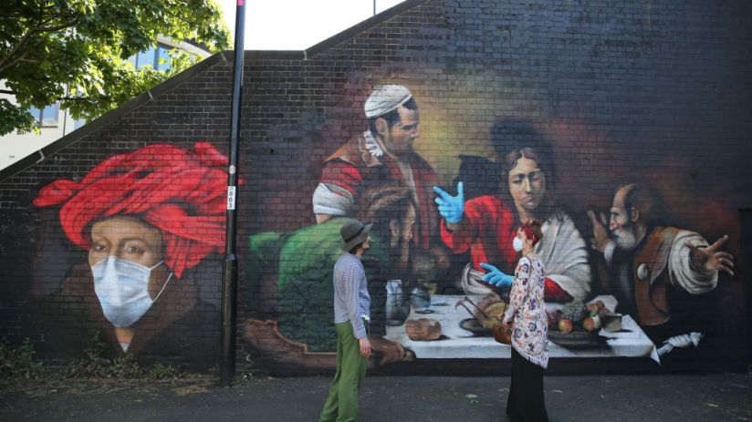 BRITAIN-HEALTH-VIRUS-ART