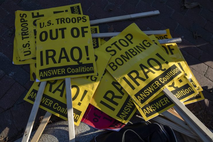 Anti-War Protesters Demonstrate Against Escalation Against Iran