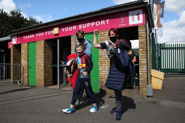 Harlequins fans were given a 15-minute window in which to arrive for their limited-capacity game against Bath