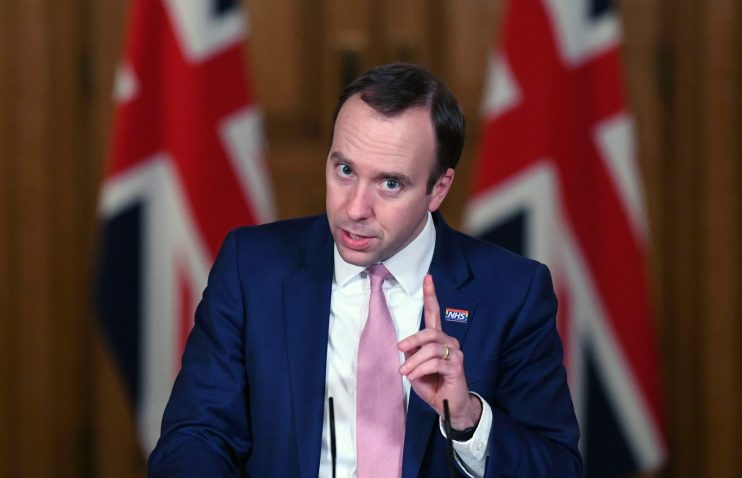 Health Secretary Takes Downing Street Virtual Press Conference