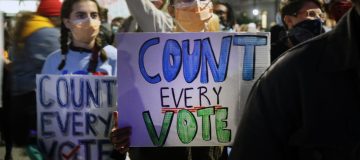 Protestors Hold "Count Every Vote" Protest Rally In Philadelphia