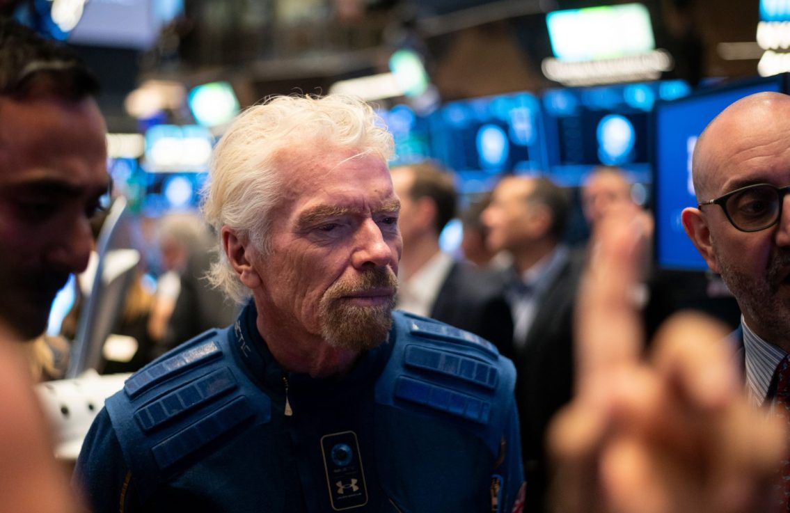 Richard Branson, one of the founders of Virgin Hyperloop  (Photo by JOHANNES EISELE/AFP via Getty Images)