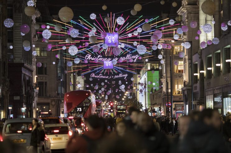 Retailers in London' shopping district are set to lose up to &pound;2bn in sales across the eight-week period up to Christmas, new data released today has found.