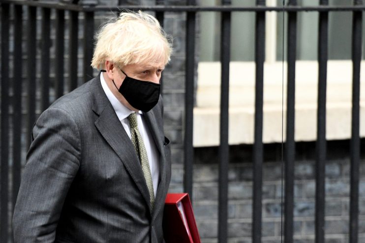 Boris Johnson Leaves Downing Street To Take Prime Minister's Questions