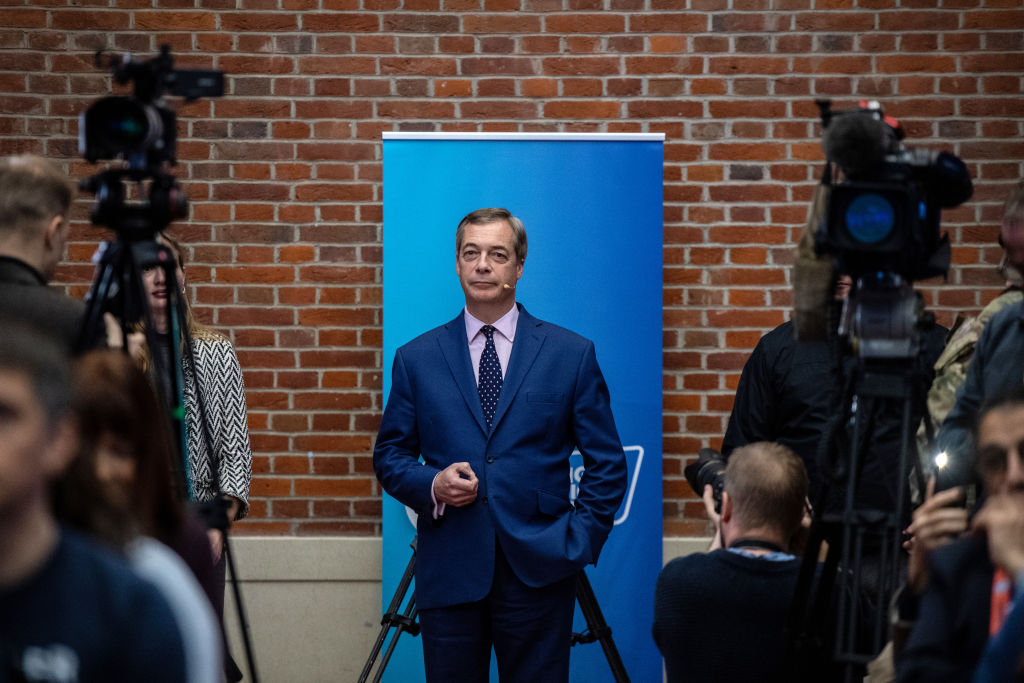 Nigel Farage Holds London Press Conference