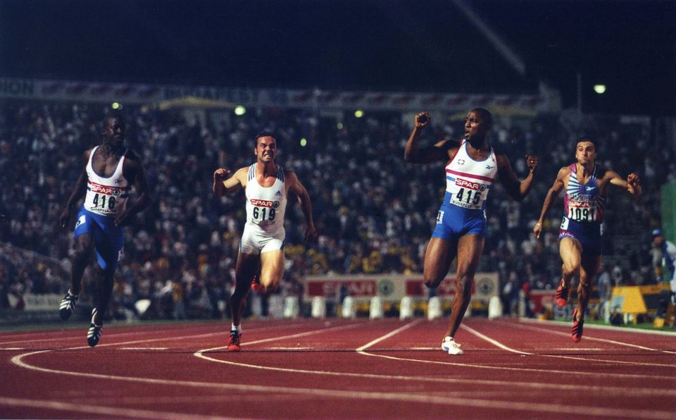 Campbell became men's European champion in the 100m in Budapest in 1998. He would finish his career with six gold medals at major championships