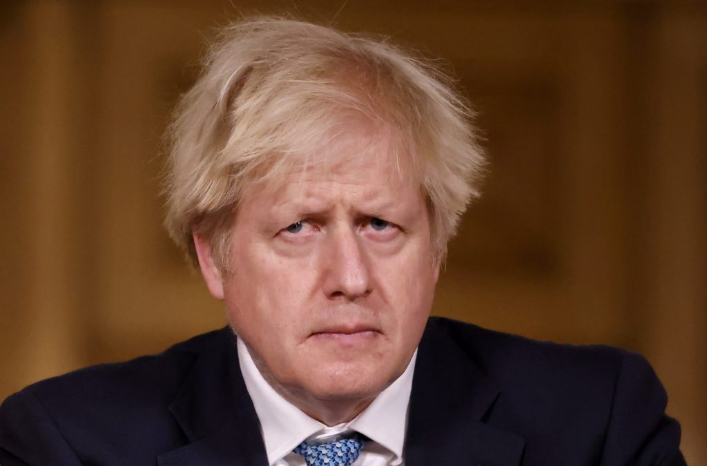 British PM Hosts Virtual Press Conference At Downing Street