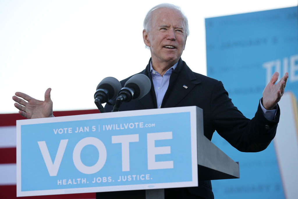 President-Elect Biden Campaigns With Democratic GA Senate Candidates