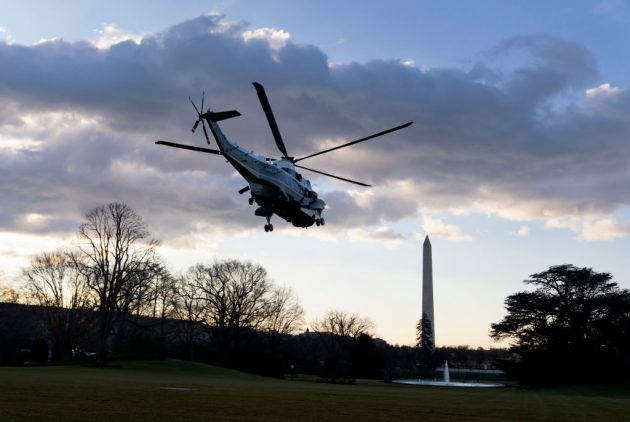 President Trump Departs White House For Final Time In His Presidency