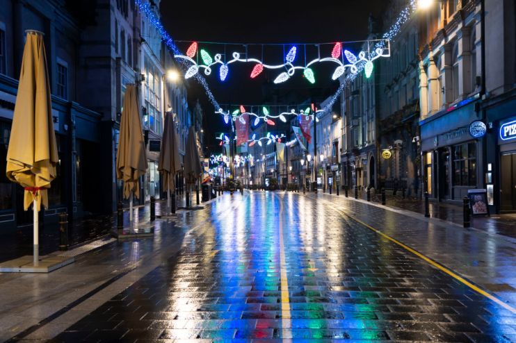 Cardiff Streets Empty On "Black Eye Friday"