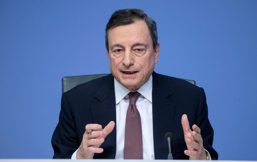 Former ECB Mario Draghi is leading a unity government