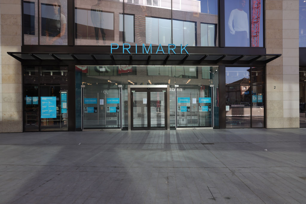 A closed Primark retail store is seen yesterday in Bonn, Germany. (Photo by Andreas Rentz/Getty Images)
