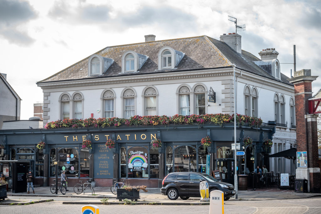 The Station pub in Hove, England. Last year Greene King announced 800 job losses due to the 10pm curfew put in place to curb the rise in Coronavirus cases. (Photo by Andrew Hasson/Getty Images)