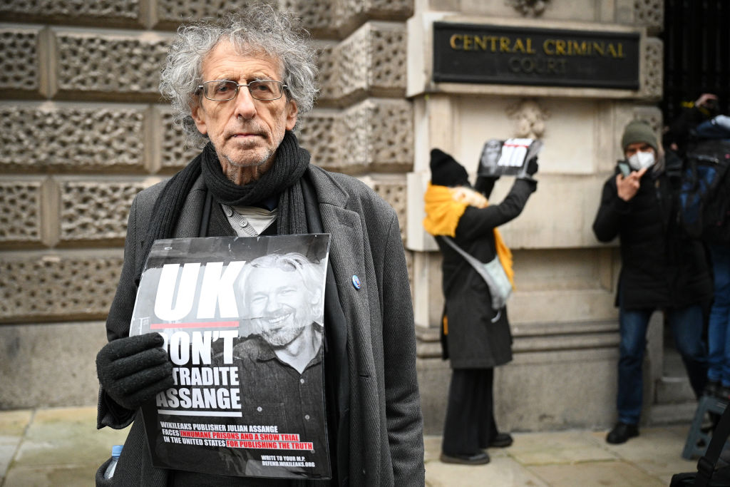 Piers Corbyn has previously taken part in several high-profile protests, including a march during Julian Assange's extradition court hearing last month