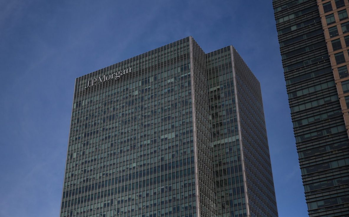The J P Morgan building at Canary Wharf  (Photo by Peter Macdiarmid/Getty Images)