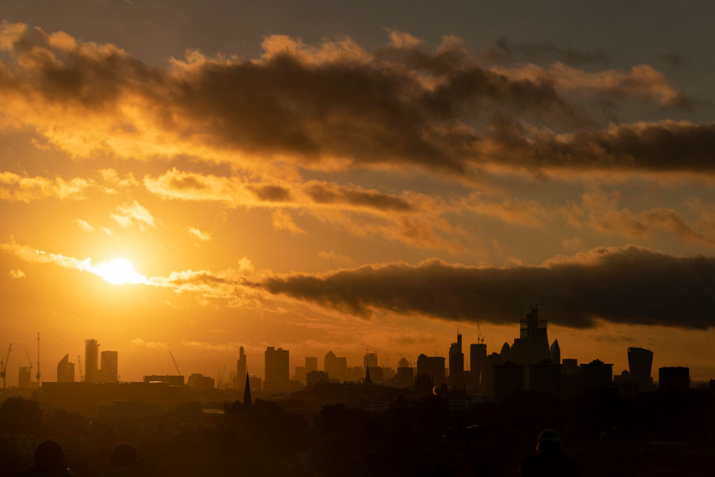 The City sits to the right of a London sunrise (Photo by Christopher Furlong/Getty Images)