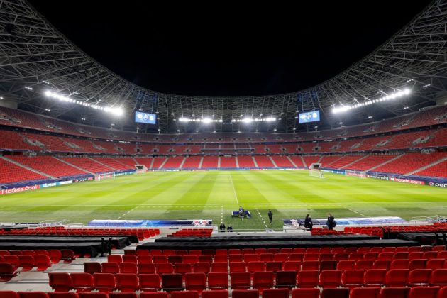 The Puskas Arena in Budapest, Hungary, is playing host to three fixtures involving English clubs this week and next 