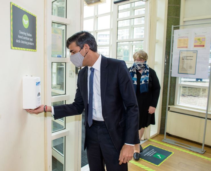 Rishi Sunak And Therese Coffey Visit Jobcentre Plus In East London