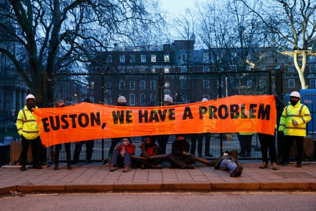 Stop HS2 Affinity Groups Act In Support Of Tunnelers At Euston Site