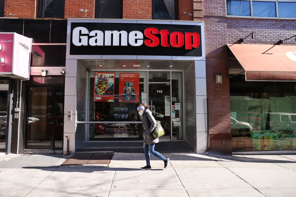 GameStop shares are at their highest since their peak in January. 