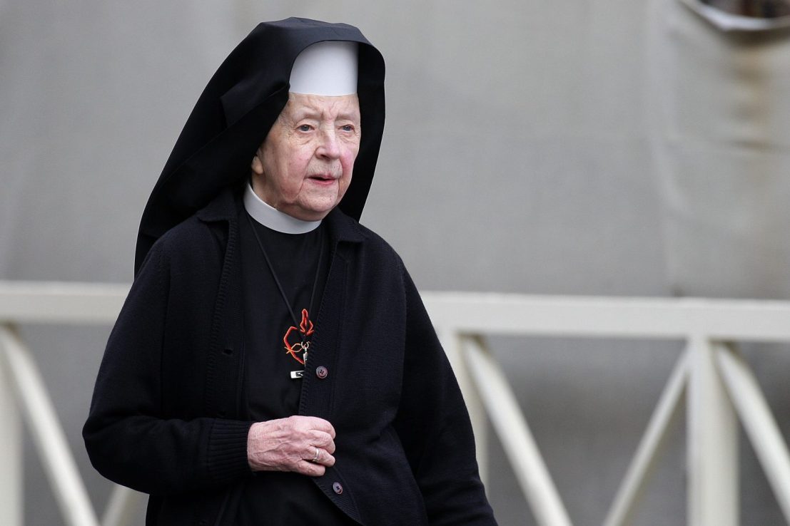 Two rebel nuns have been caught seemingly breaking covid-19 lockdown rules after they performed a public exorcism. The nun pictured here was not involved in the ritual (Photo by Franco Origlia/Getty Images)