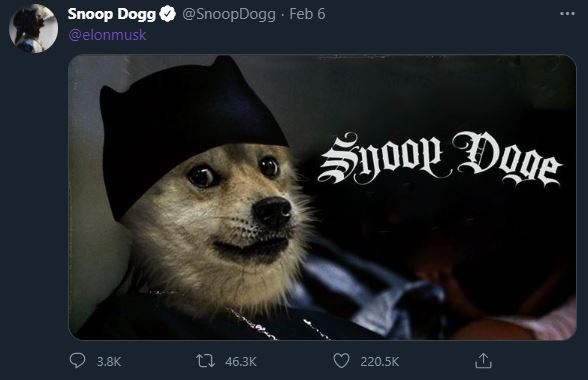 Snoop Dogg Doge tweet