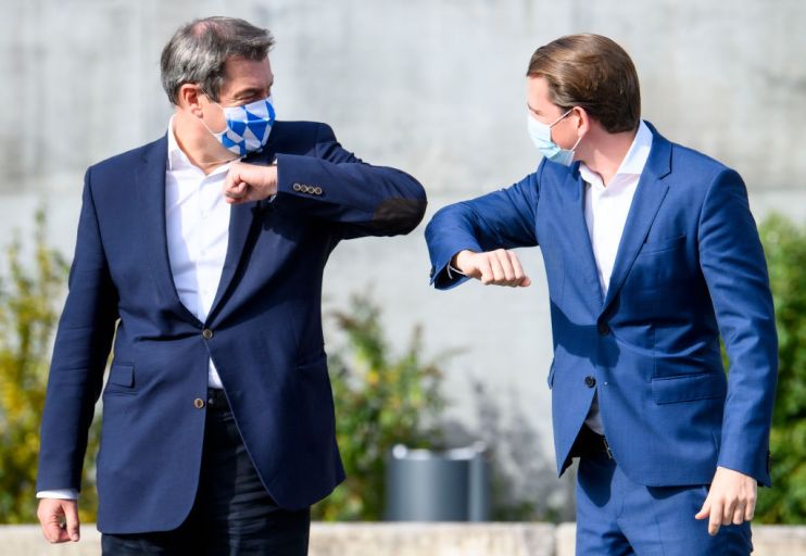 Bavarian Prime Minister And Austria's Chancellor Meet At The German-Austrian Border