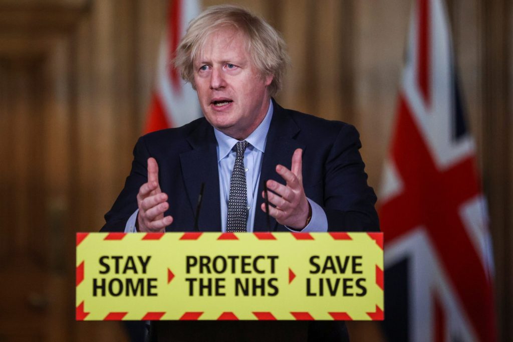 Boris Johnson Holds Coronavirus Press Conference On The Anniversary Of UK's First Lockdown