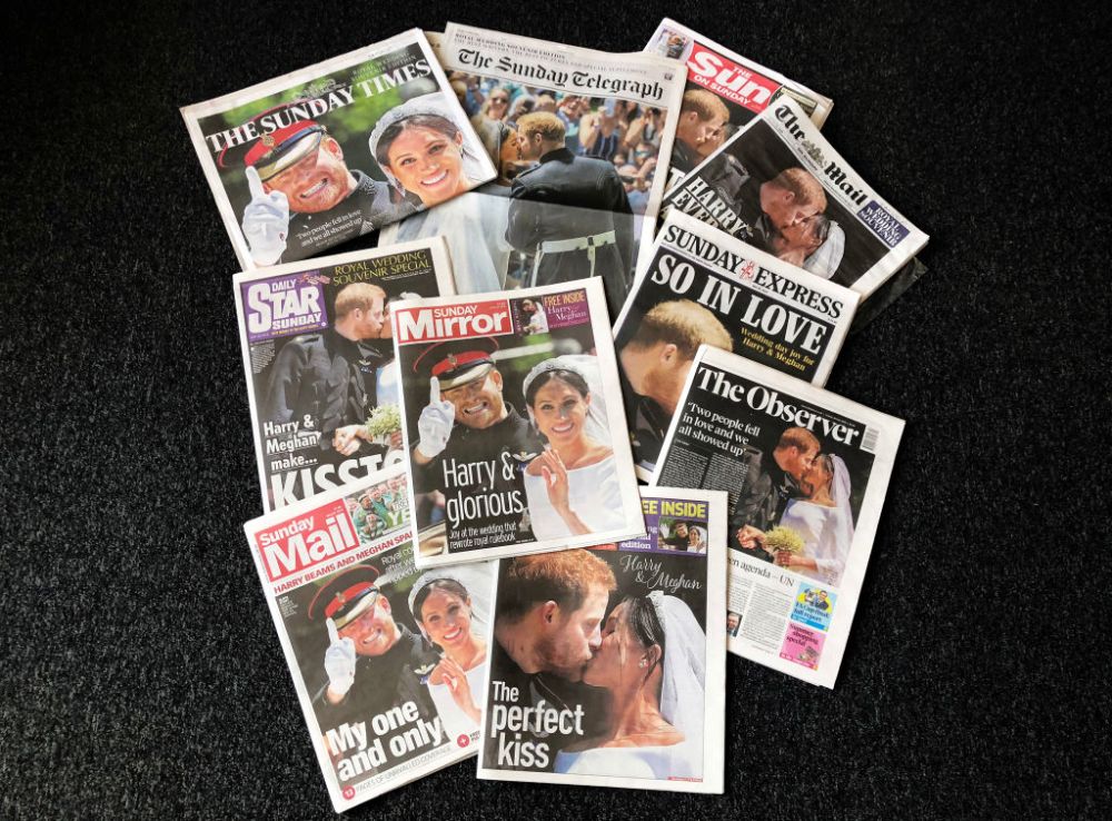 British papers gave jubilant coverage to Harry and Meghan's wedding in 2018, but the relationship has since soured