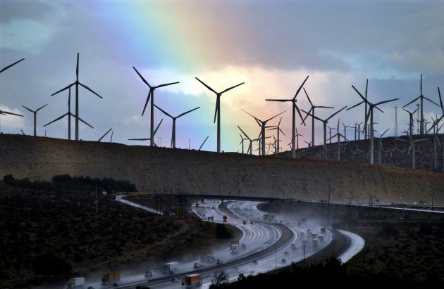 Storm Eases Over Windfarms