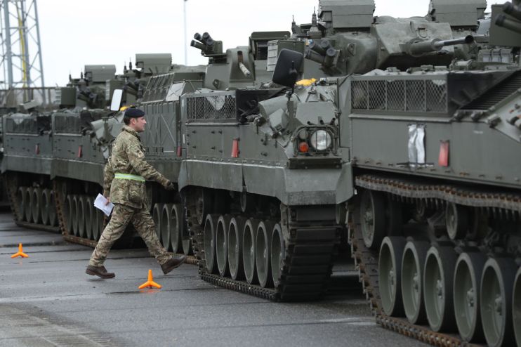UK Troops Unload Heavy Weaponry In Estonia
