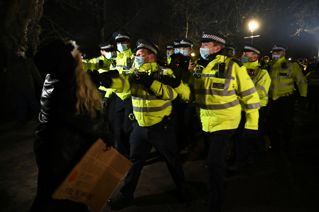 Boris Johnson has said that he is "deeply concerned" after footage showed women being arrested by police officers at a vigil for 33-year-old Sarah Everard on Saturday night.