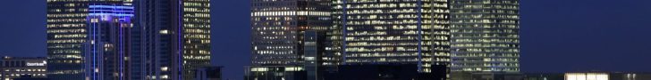 Canary Wharf Skyline seen at Night