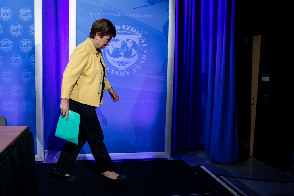 The IMF expects the UK economy to grow seven per cent this year, a sharp increase from the 5.3 per cent the Fund predicted in its previous report in April (Photo by Samuel Corum/Getty Images)