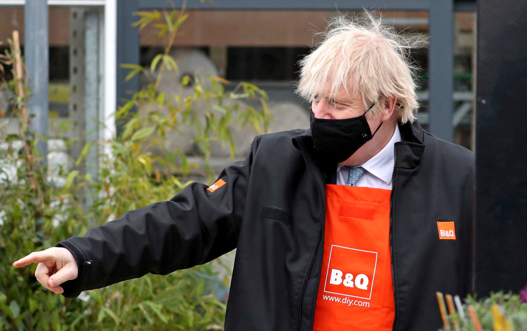 MIDDLESBROUGH, ENGLAND - APRIL 01: British Prime Minister Boris Johnson visits a B