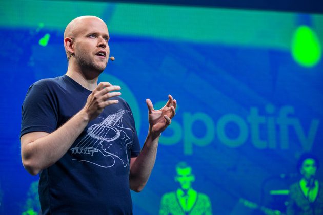 Daniel Ek owns nine per cent of Spotify, which has a current market cap of $54bn