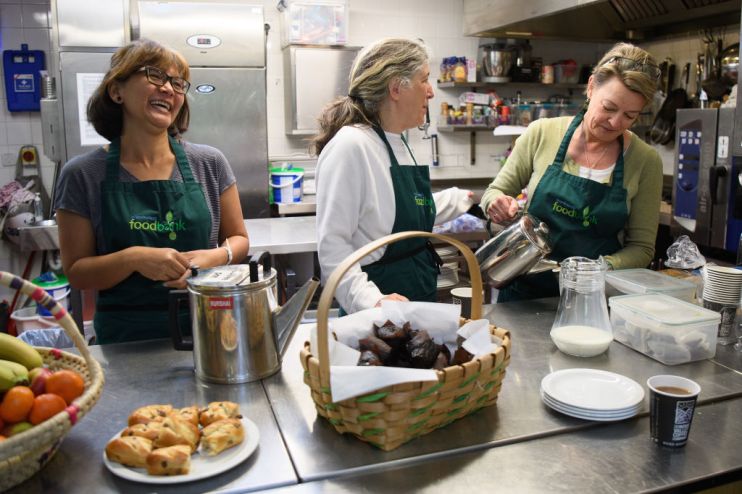 Wandsworth Food Bank Prepares And Distributes Parcels For The Weekend