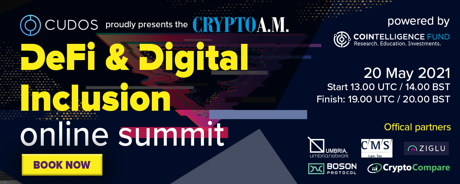 Crypto AM DeFi & Digital Inclusion Online Summit - just 24 hours to go!