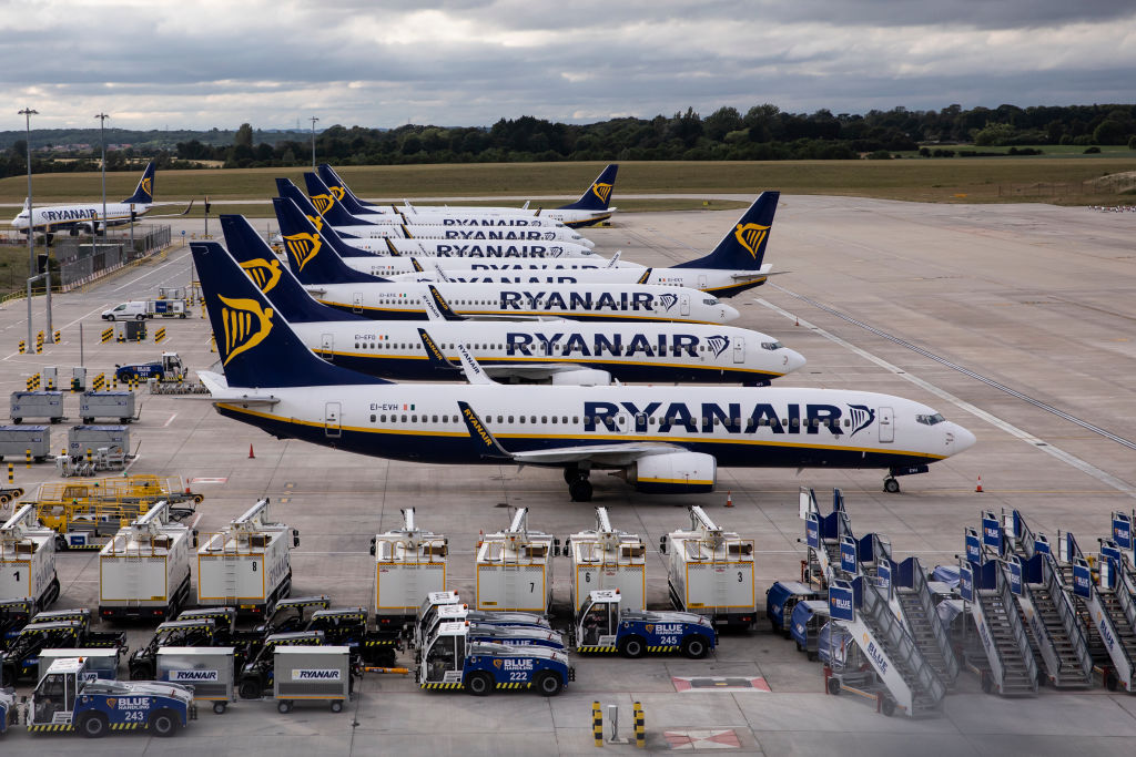 A Ryanair flight from Athens to Lithuania was forced to land in Minsk, Belarus, where political dissident and journalist Roman Protasevich was pulled off the plane by authorities. (File photo by Dan Kitwood/Getty Images)