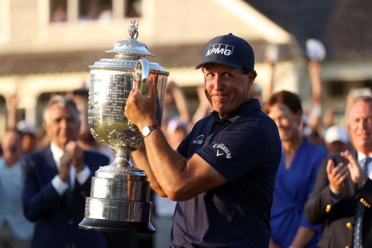 Phil Mickelson became the oldest ever men's major winner with victory at the US PGA Championship on Sunday
