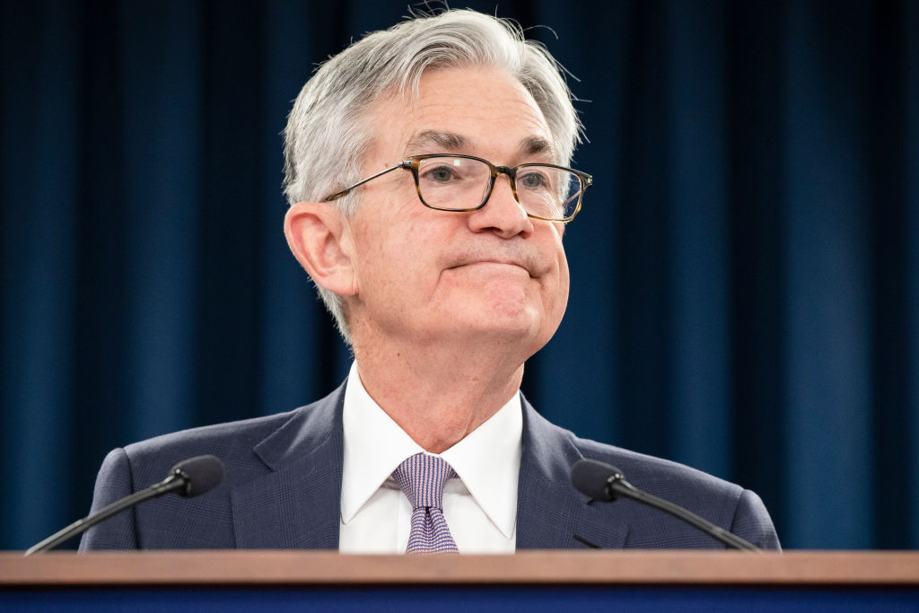 Members of the federal open market committee (FOMC) backed a 25 basis point increase to leave the federal funds rate at a range of 5.25 per cent and 5.5 per cent (Photo by Samuel Corum/Getty Images)