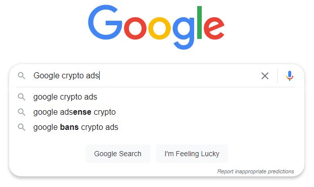 Google cryptocurrency advertising ethereum bridge deploy failed